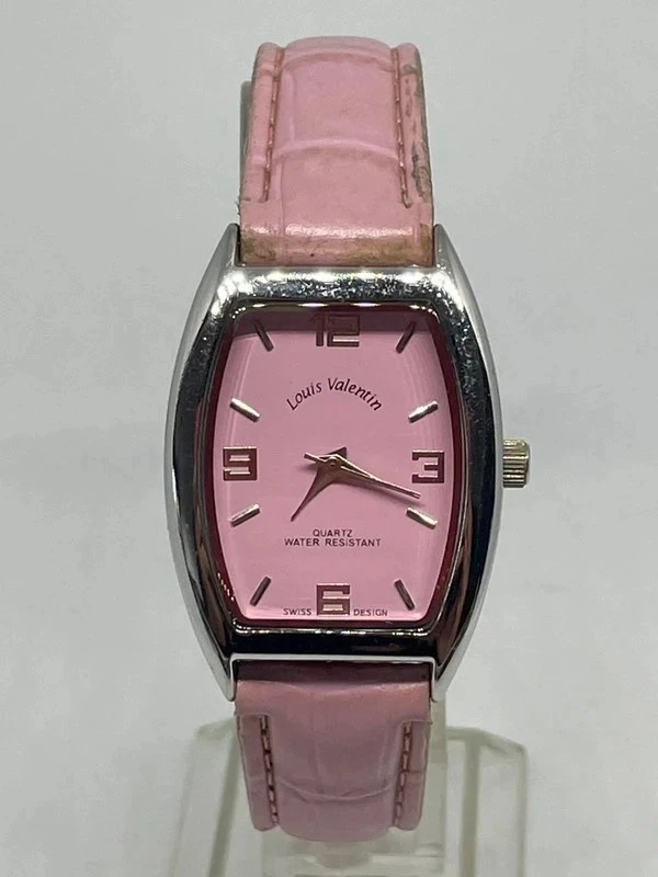 Montre Louis Valentin rose femme vintage quartz suisse – design suisse, élégant et résistant à l'eau – photo 3